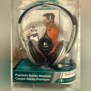 Logitech Black and Silver Wired Stereo Headset with Inline Controls